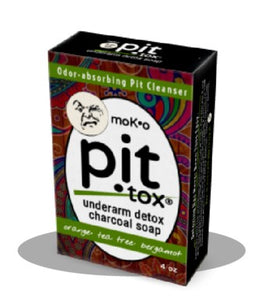 Pit-Tox Underarm charcoal soap to combat body odor.